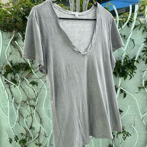 James Perse Gray V-Neck Women’s Top